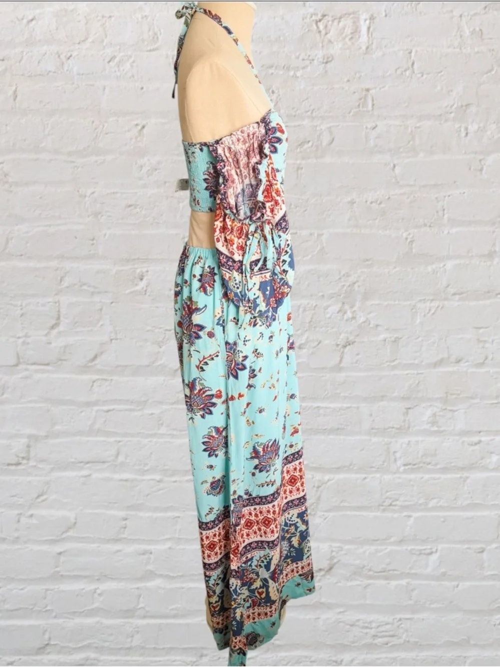 Free People Bali Citrus Skies Floral Print Wide-Leg Jumpsuit